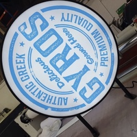 Cadre en aluminium avec logo personnalisé Formes double face Led Publicité Boîte à lumière Enseigne pour magasin Boutique Bar Café thé Salon Décor Panneau d'affichage