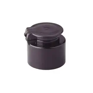 24/410 black plastic screw flip top bottle cap