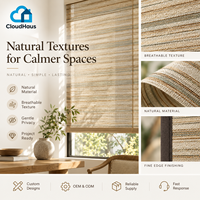 Stores tissés sur mesure en fibres naturelles de bambou et de jute, écologiques, pour la décoration intérieure moderne des fenêtres.