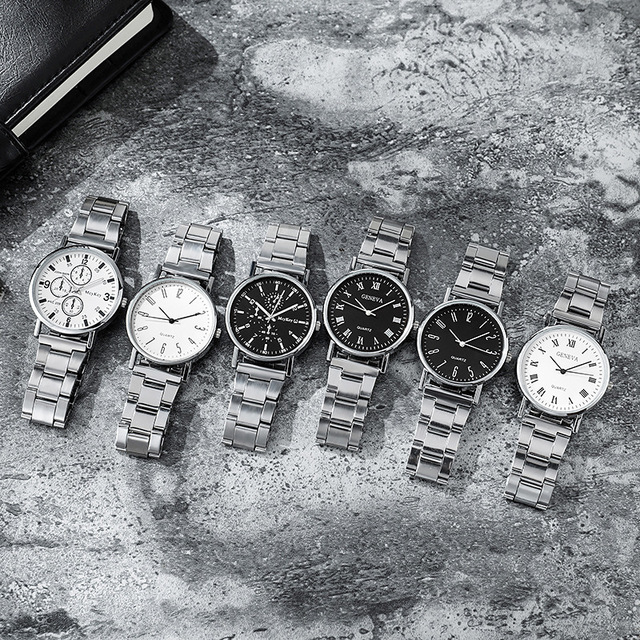 MCYKCY Factory-Direct Mens Steel-Strap Quartz Watch-Simple Design Gift Watch Wholesale Available