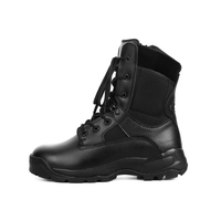 Bottes tactiques de combat pour hommes, emballage personnalisé, durables, antidérapantes, respirantes, en maille, à hauteur de la cheville, imperméables, avec fermeture éclair et lacets, pour l'hiver