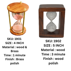 Nautical Brass Hourglass Sand <b>Timer</b> With Grey Sand Gifts for Dads Men Women Christmas Decor Home and Office Decor - Product Image 5