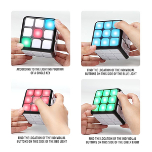 4-in-1 Handheld elektronisches Puzzlespiel <span class=keywords><strong>Cube</strong></span> Memory Brain Training Toys STEM Pädagogischer blinkender Musik würfel für Kinder Erwachsene - Product Image 3