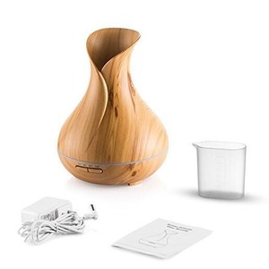 Humidificateur ultrasonique USB silencieux et pratique pour aromathérapie, design texturé, portable, en plastique, aspect bois profond, pour la maison - Product Image 5