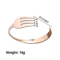 Bracelets jonc ouverts en forme de fourche en acier inoxydable de type C, accessoires de mode OL, nouvelle collection, approvisionnement direct d'usine, unisexe