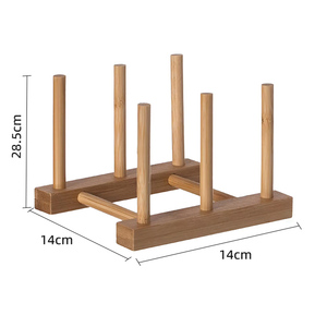 Escurridor de Platos de Bambú Natural, Organizador de Cocina, Soporte para Tapas de Ollas, Tablas de Cortar, Platos, Tazones y Tazas, Ahorra Espacio - Product Image 3