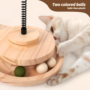 Arranhador de Gato Moderno em Madeira, Brinquedo Interativo de Atividade, Treinamento de Escalada em Sisal Natural para Gatos de Interior - Product Image 5