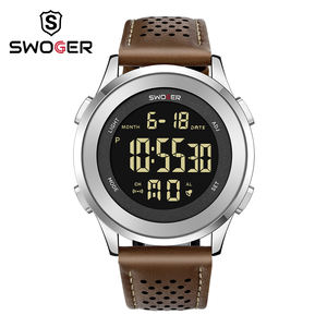 <span class=keywords><strong>Reloj</strong></span> electrónico Fashional SWOGGER 1013 nuevo modelo superventas estilo deportivo multifuncional correa de cuero genuino <span class=keywords><strong>reloj</strong></span> <span class=keywords><strong>Digital</strong></span> - Product Image 1