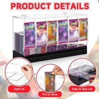 Distributeur de boosters en acrylique sur mesure TCG, organisateur de stockage de cartes à collectionner, porte-boîte divisé en lucite à 6 fentes