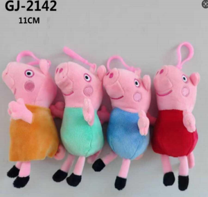 Peluche Peppa Pig da appendere, 11 cm, per bambini dai 2 ai 4 anni, morbido peluche con vestito rosso e scarpe nere - Product Image 3