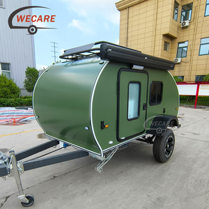 WECARE Roulotte Leggera 290*210*210cm per 2 Persone, Caravan da Campeggio Teardrop con Area Relax e Cucina - Product Image 1