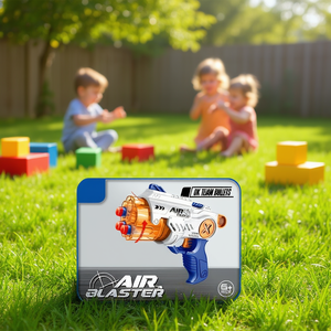 Pistola ad aria compressa con proiettili morbidi, giocattolo manuale in plastica per bambini dai 5 anni in su, unisex - Product Image 2