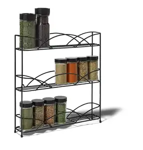 3-Tier Spice Bottle Rack Organizer zur Aufbewahrung von Gewürzen, Sauce, Gewürzen, Dressing, Gewürzen, Vitaminen