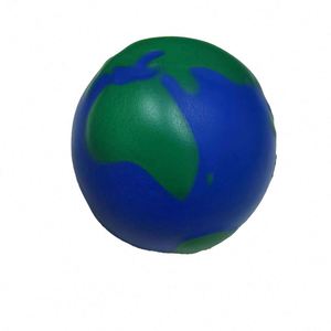 Balle anti-stress en mousse PU en forme de globe terrestre personnalisée, design solide, jouet anti-anxiété, logo imprimé, cadeau promotionnel en gros - Product Image 4