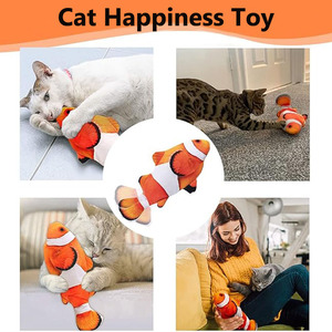 Juguete eléctrico USB para gatos y peces bailando en movimiento, hierba gatera suave, juguete para masticar para gatos, Simulación interactiva, juguete para gatos - Product Image 5