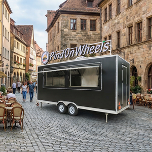 Rimorchio Bar Mobile Bianco, Carretto Caffè, Carretto Dessert, Food Truck, Rimorchio per Birra e Bevande, Rimorchio per Fast Food Completamente Attrezzato - Product Image 1