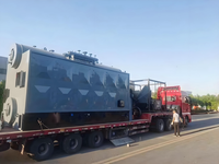 Chaudière à vapeur horizontale à double tambour SZL de 5 tonnes, alimentation automatique, à combustible bagasse, pression multiple, personnalisable