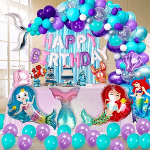 Kit di Palloncini ad Arco con Tema Sirena, Decorazioni per Feste di <span class=keywords><strong>Compleanno</strong></span> per Ragazze, Accessori per Feste a Tema La Sirenetta - Product Image 5