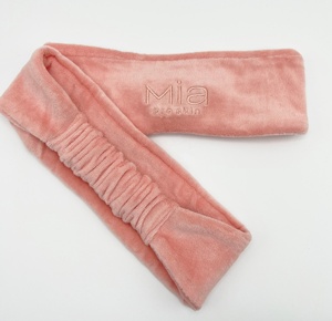 <span class=keywords><strong>Bandeau</strong></span> de soin du visage en microfibre de velours pour femmes, <span class=keywords><strong>maquillage</strong></span>, spa, avec logo personnalisé - Product Image 4