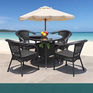 Poltrona da Giardino Artigianale con Schienale Alto in Ferro Antico, Intreccio in Rattan/<span class=keywords><strong>Vimini</strong></span>, Design Moderno, Resistente, Impermeabile, Impilabile, per Hotel - Product Image 4
