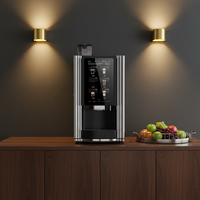 Machine à café à dosettes entièrement automatique et programmable EVOACAS, modèle M-TT-ES-4C, en acier inoxydable, avec pompe, pour table.
