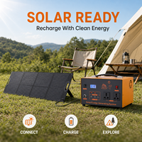 Station d'alimentation portable haute capacité 720Wh 500W, système de stockage d'énergie 12V 60Ah, source d'alimentation extérieure pour la pêche et la vie en van