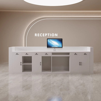Table de bureau moderne, bureaux de travail, comptoir de réception pour salon de beauté, comptoir de réception de luxe pour supermarché, immeuble de bureaux