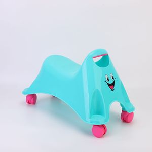 Cartoon Kids <b>Scooter</b> With Plastic Seat Blue Pink 3-6 Years Old Push Operated Toy For Children - Product Image 1