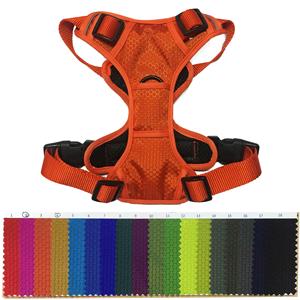 ペット用品卸売通気性カスタムメッシュナイロンソリッドペット反射犬用ハーネス - Product Image 5