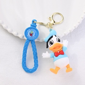 Nouveau mignon dessin animé Donald canard marguerite Couple <span class=keywords><strong>porte</strong></span>-clés transfrontalier debout Mickey <span class=keywords><strong>Minnie</strong></span> pendentif Silicone personnalisé <span class=keywords><strong>porte</strong></span>-clés - Product Image 4