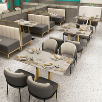 Mobilier de restaurant commercial de luxe léger : Banquettes, tables et chaises en gros pour la restauration