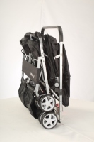 Poussette double pour animaux de compagnie Poussette pliable pour 2 chiens et chats Transporteur à deux places Jogger de voyage Chariot de transport pour animaux de compagnie