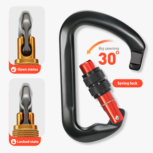 Mousqueton de porte à vis JRSGS UIAA 30kN pour l'activité d'escalade mousqueton en aluminium mousqueton S7112B - Product Image 3