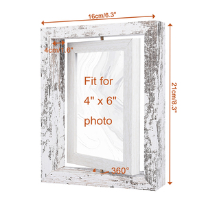 4x6 hai mặt hình ảnh khung xoay khung ảnh dọc hoặc ngang bàn hiển thị hình ảnh khung plexiglass - Product Image 3