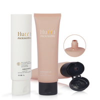 Tube ovale en plastique OEM D35 40ml-80ml pour soins de la peau, emballage en gros pour beurre corporel, lotion, nettoyant visage avec bouchon à clapet