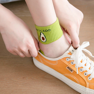 Women's Ankle Socks Color Blocking Cotton Blend Moisture Wicking Anti Slip Summer Casual Socks - Product Image 4