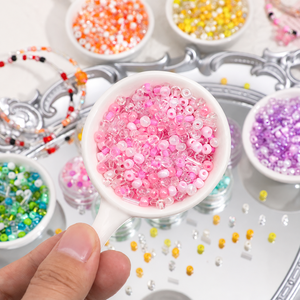 Perles de verre émaillées multicolores en forme de cercle, perles en vrac pour la fabrication artisanale de bijoux, bracelets, colliers, fournitures de bricolage - Product Image 5
