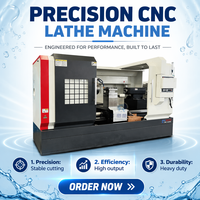 Tour CNC horizontal robuste HR CK61125 à 2 axes, 12 porte-outils GSK, déplacement 500x530mm, précision 0,015mm, haute productivité