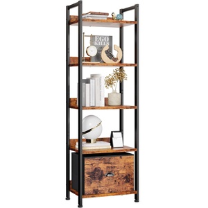 Estantería rústica multicapa adecuada para niños, soporte de exhibición para sala de estar para dormitorio, balcón, suelo de baño, madera hecha a mano - Product Image 2