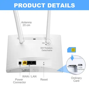 مقفلة CP100 4G LTE Cat4 300 150mbps في الهواء الطلق المنزل مع Lan ميناء CPE راوتر راوتر لاسلكي