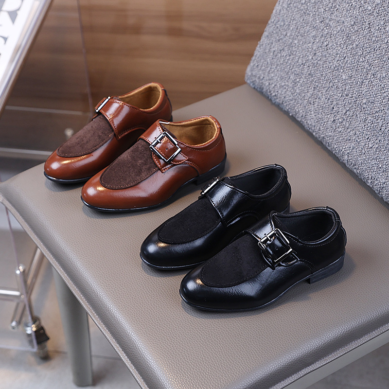 2025 Boys Dress Shoes High Quality PU Leather Style