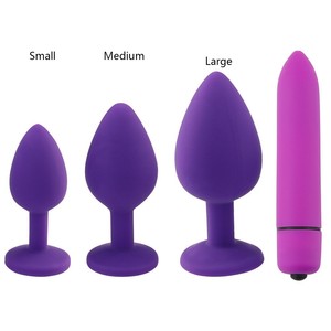 Sieraden Ontwerp Bullet Vibrator Unisex Anal Butt Plug <span class=keywords><strong>Ass</strong></span> Massage Vaginale Masturbatie Seksspeeltjes Sets Voor Vrouwen Homo Paar Roze - Product Image 3