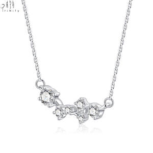 Nouveautés Design populaire Fait main Moderne Or blanc massif 18 carats Véritable diamant naturel Collier élégant Bijoux Cadeau pour femme - Product Image 2
