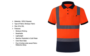 2025 T-shirt réfléchissant haute visibilité personnalisable à demi-manches en polyester avec support de logo personnalisable - Product Image 2