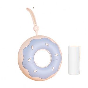 Éliminateur de poils portable en plastique rond personnalisé avec logo, design compact pour voyages et bureau, élimine rapidement les poils d'animaux - Product Image 2