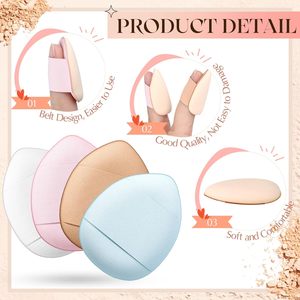 พัฟแต่งหน้าขนาดเล็กแบบนิ้วมือ สำหรับลงแป้งฝุ่นแบบเปียกและแห้ง - Product Image 4