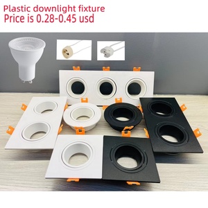 Boîtier carré encastré réglable en ABS <span class=keywords><strong>pour</strong></span> downlight LED GU10/MR16, IP20/IP33, intérieur industriel, anti-éblouissement, angle de faisceau 38° - Product Image 4
