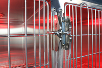Cage de thérapie par lumière rouge chauffante pour animaux de compagnie (chats et chiens) en acier inoxydable 304, réutilisable, avec écran tactile, pour cliniques vétérinaires et hôpitaux pour animaux de grande taille