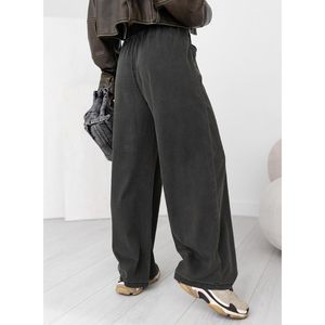 2025 2024 femmes taille haute noir Denim pantalon XL taille été évasé crayon cordon respirant jambe large conception noir 16 - Product Image 1