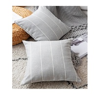 Innermor Style moderne nordique 18 "x 18" taie d'oreiller carrée en lin surdimensionnée housses de coussin solides pour la maison hôpital hôtel utilisation